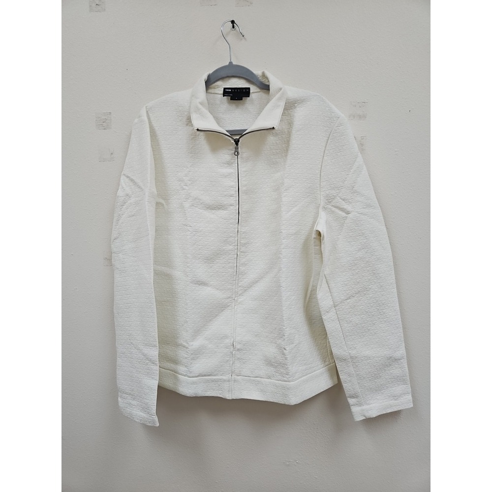ASOS DESIGN Co-Ord Smart Track Jacket Size Medium Cream Zip Up Oversized Jacket